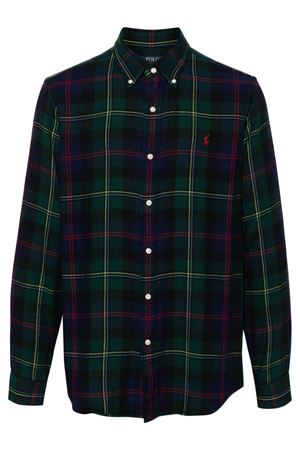 Camicia a quadri in cotone RALPH LAUREN | 710953351001GREENINDIGO